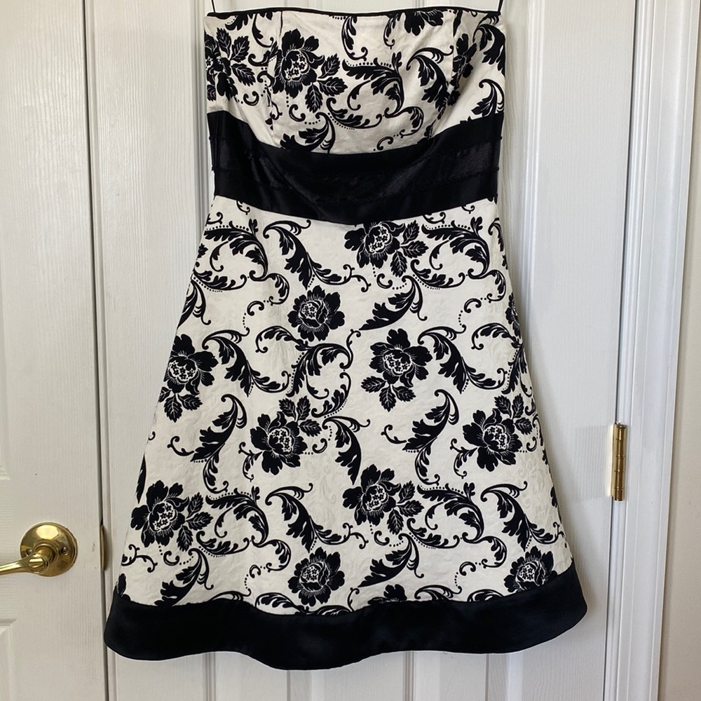 White House Black Market strapless dress.